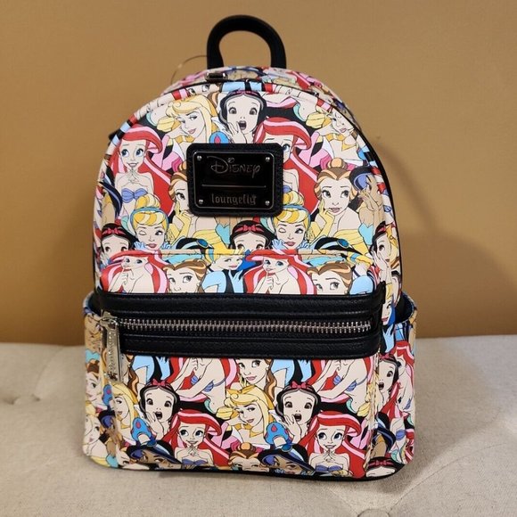 Loungefly Disney Classic Princess AOP Mini Backpack NEW ( A ) Actual Print main image 10